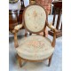 Paire de fauteuils style Louis XVI tapisserie