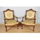 Paire de fauteuils style Louis XV noyer 1900