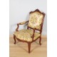 Paire de fauteuils style Louis XV noyer 1900