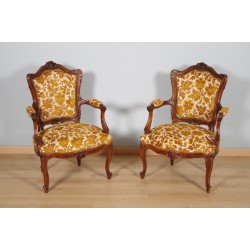 Paire de fauteuils style Louis XV 1900