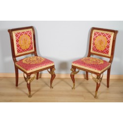 Paire de chaises style Empire Retour d'Egypte