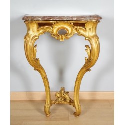 Console dorée époque Louis XV